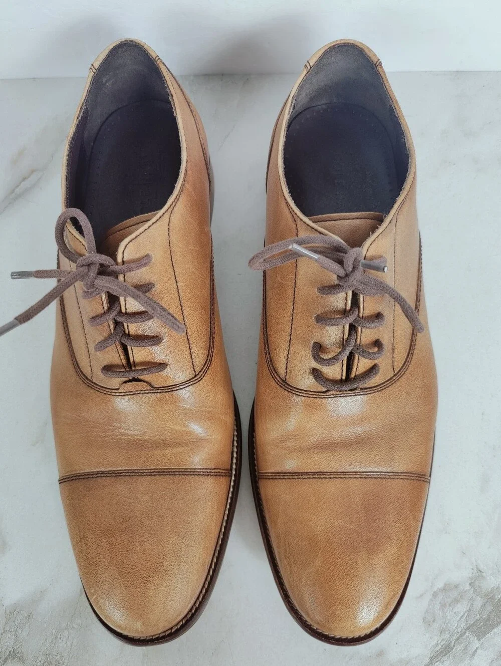 Cole Haan Williams Cap Toe Oxford Dress Shoes, British Tan, Sz 11